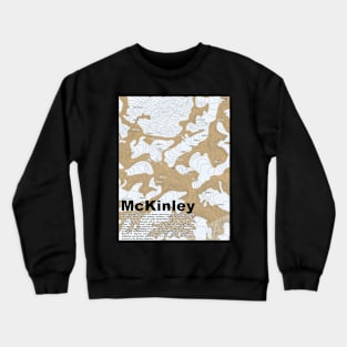 Denali Peaks Panorama: Topographic Art Crewneck Sweatshirt